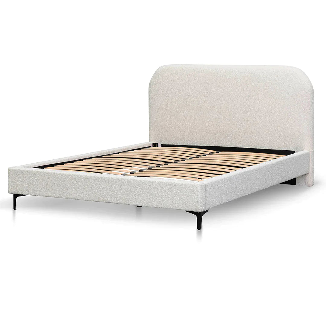 Billie Queen Bed Frame - Cream White