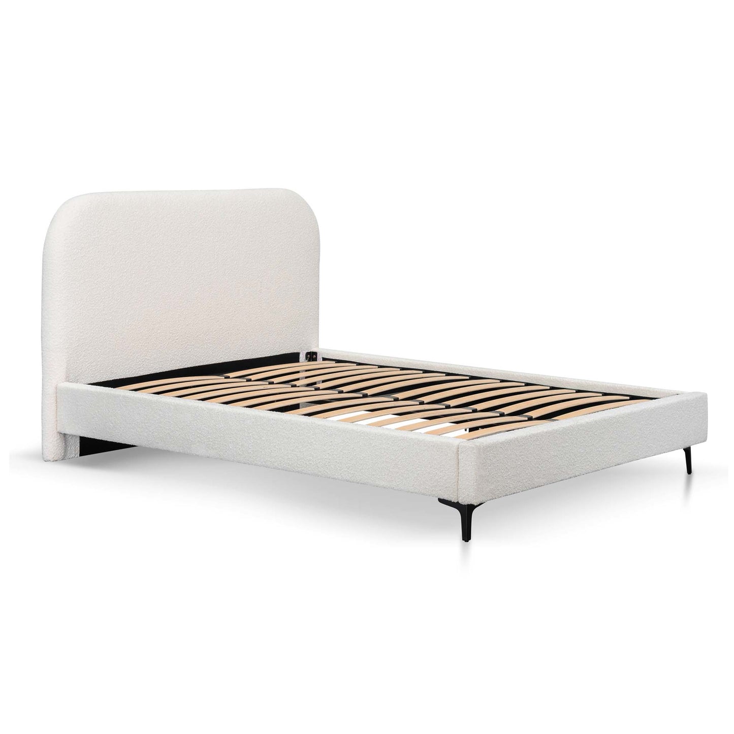 Billie King Bed Frame - Cream White
