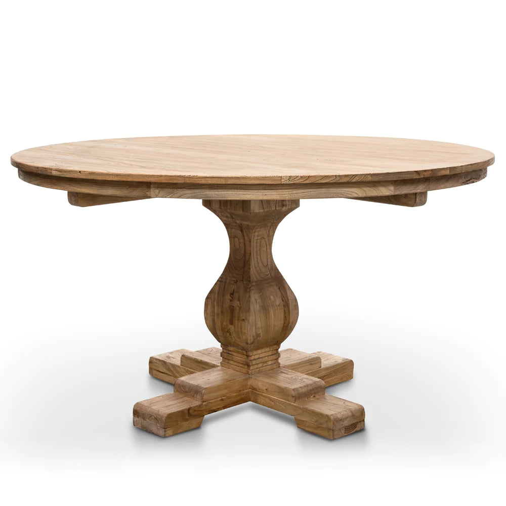 Virginia Round Dining Table 140cm - Rustic Natural