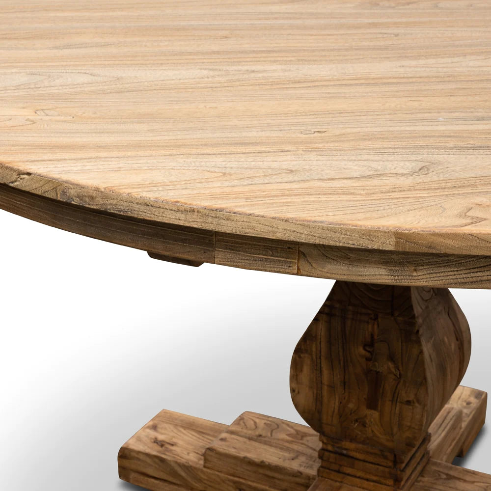 Virginia Round Dining Table 140cm - Rustic Natural