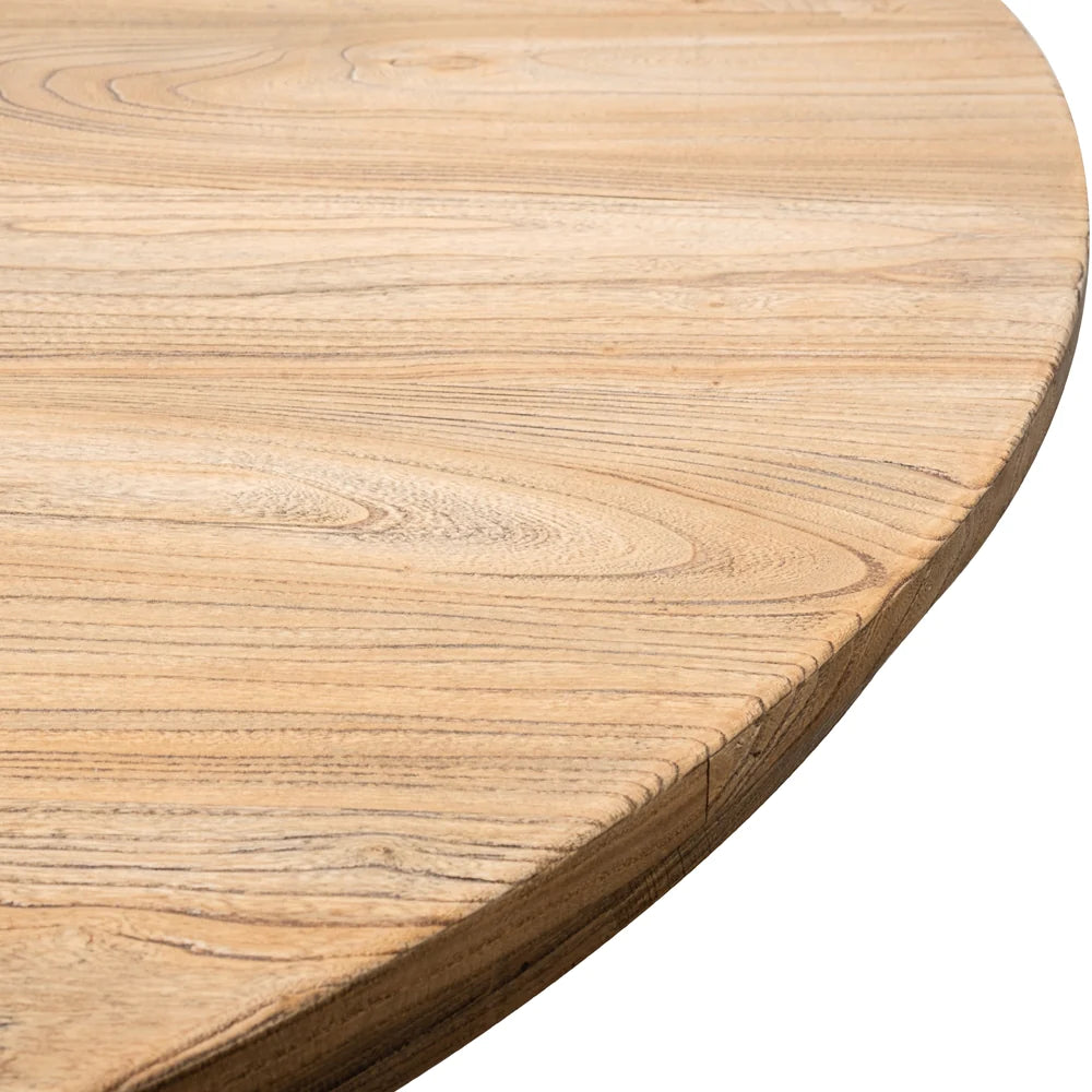 Virginia Round Dining Table 140cm - Rustic Natural